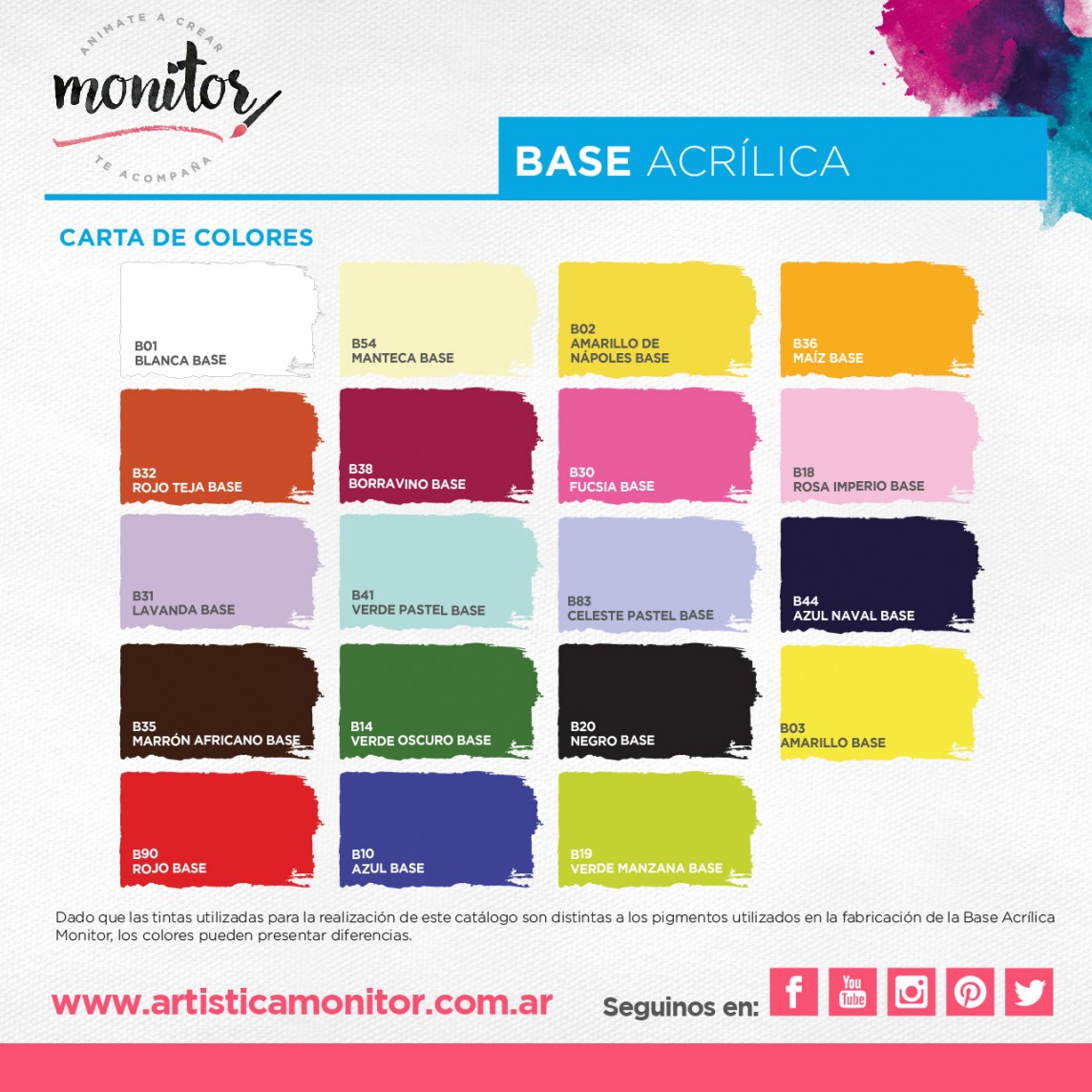 Base Acrílica | Productos | Artística Monitor